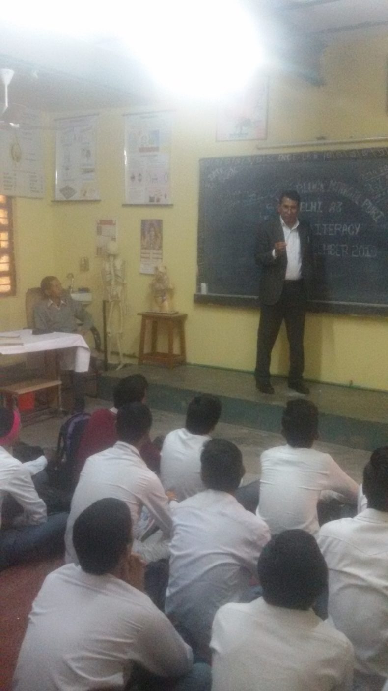 Legal Literacy programme at Sarvodaya Bal Vidyalaya, Block-P, Mangol Puri, Delhi