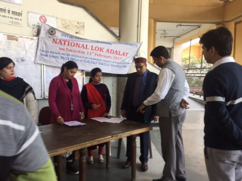 DLSA North organized a National Lok Adalat on 11.02.17 at Rohini Courts
