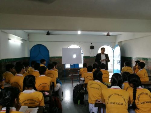 Mega Mass Literacy Programme at St. Johns Convent School, Burari, Delhi.