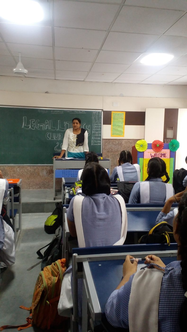 Legal Literacy Programme at SKV School,SultanPuri,Delhi.