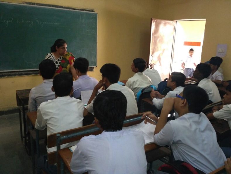 Legal Literacy Programme at SBV School, Roshanara Road,Delhi