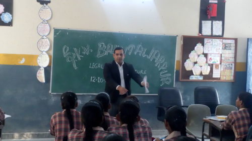 Legal Literacy Programme at SKV,BMS Subash Chowk,Burari Road,Bakhtawar Pur,Delhi.
