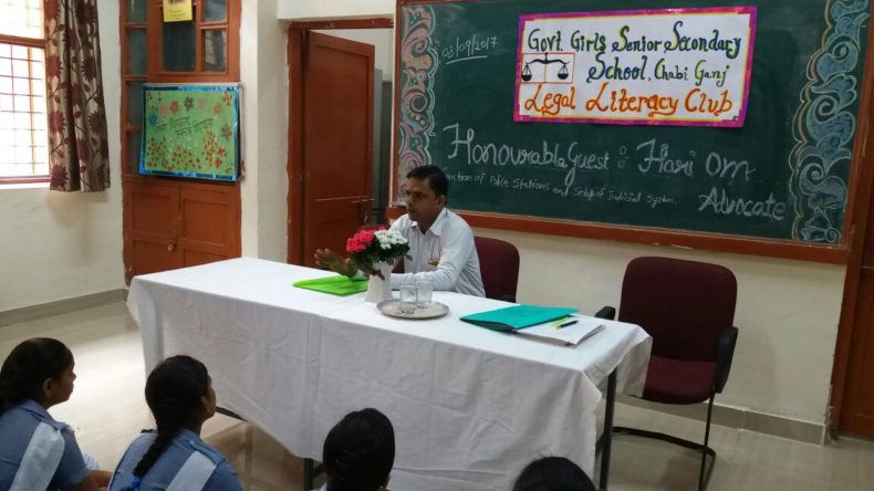 Legal Literacy Programme at GGSSS, Chabi Ganj, kashmiri Gate Delhi.