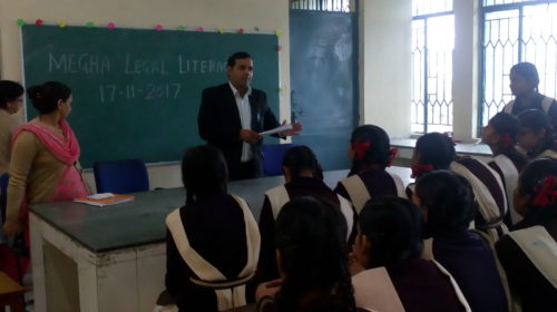 Legal Literacy Programme at GGSSS, Narela, Delhi.
