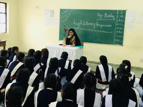 North DLSA, Rohini Courts organized a Legal Literacy Programme at Govt Girls Sr. Sec. School,Vill- Samaipur Badli,Delhi.