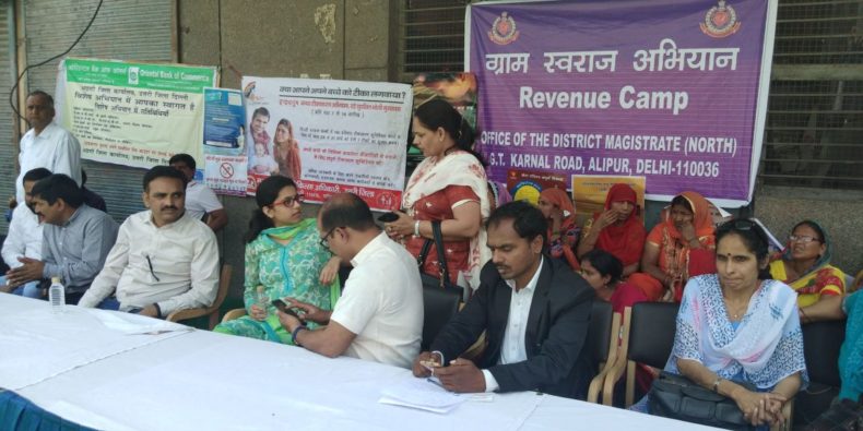 North DLSA, Rohini Courts organized Gram Swaraj Abhyan Revenue Camp at Village Shahbad Near Shiv Mandir, MPCC Building, Delhi.