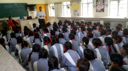 DLSA, Rohini Courts organized a Legal Literacy Programme  at Government Girls Senior Secondary School, Libaspur,Delhi.