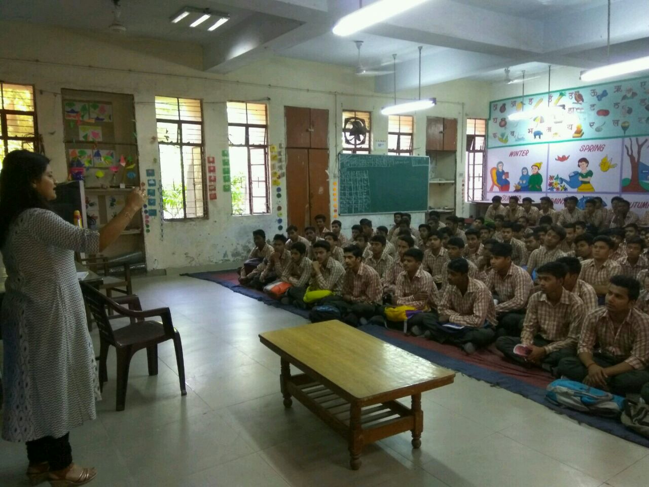 New Delhi District Legal Services Authority organised Mass Legal Literacy Program on 20.10.2016 at SBV, Sadiq Nagar visited by Ms. Mrinmoi Chatterjee, Ld. Advocate from the Bar.