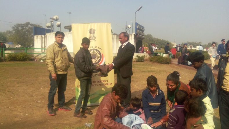 NDDLSA Panel Advocate Sh. Ram Awadh Yadav has distributed Winter Clothes collected through donation amongst the Street Children on 28.01.2017.