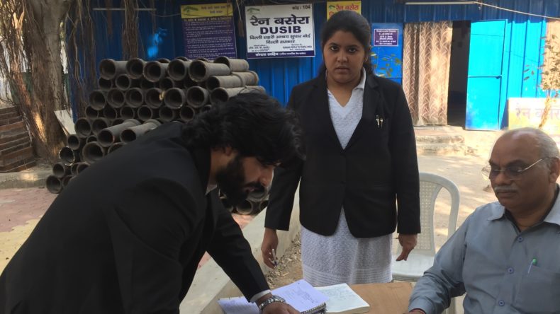 Inspection of Night Shelter Home at Gurudwara Bangla Sahib organised by New Delhi District Legal Services Authority on 22.02.2017. Ms. Aakriti Jain, LAC interacted with inmates.