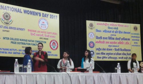 New Delhi District Legal Services Authority organised a programme to facilitate the winner & participants of Nukkad Natak on the eve of women day on 08.03.2017.