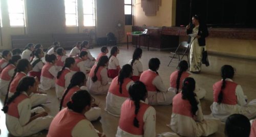Mass Legal Literacy Programme conducted by Ms. Anastasia Gill, LAC, New Delhi District at PHC, as Resource Person in the Convent of Jesus & Marry School, Ashoka Road, Connaught Place on 02.05.2017.