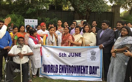 On the eve of World Environment Day at Patiala House Courts, New Delhi on 05.06.2017.