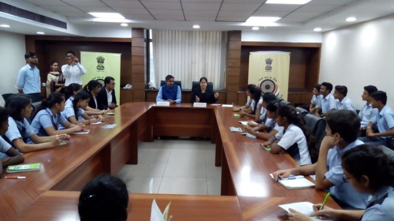 NDDLSA Organised a joint Awareness Programme at Saket Courts Complex for the school students from Chinmaya Vidyalaya, Vasant Vihar to observe the court proceedings with South-East District Legal Aid at Saket Court.