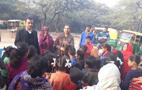 Legal Awareness Programme on POCSO Act at J.J.Colony, Inderpuri on 19.12.2017 by Mohd Shahzad LAC.