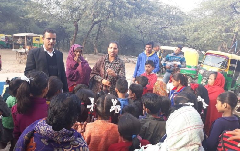 Legal Awareness Programme on POCSO Act at J.J.Colony, Inderpuri on 19.12.2017 by Mohd Shahzad LAC.