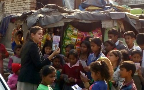 Legal Awareness Programme on “Child Labour Laws” at Area Jhuugis near lakshmi bai market, Sarojini Nagar on 02.02.2018