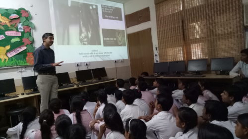 Legal Awareness Programme conducted by the secretary New Delhi District at N.P Co-ed Senior Sec. Sangli Mess, New Delhi on the topic Sexual Violence on 09.05.2018.