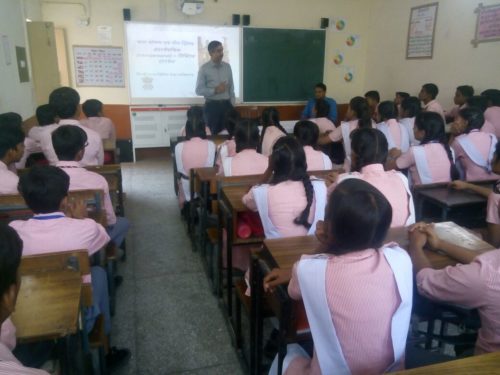 Legal Awareness Programme conducted by the Secretary New Delhi District at N.P Co-ed Senior Sec. Bapu Dham, New Delhi on the topic Sexual Violence on 10.05.2018.