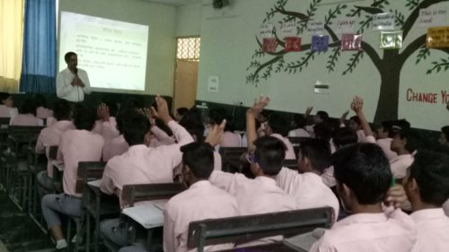 Legal Awareness Programme conducted by the Secretary New Delhi District at N.P Co-ed Senior Secondary Moti Bagh, New Delhi on the topic Sexual Violence on 22.05.2018.