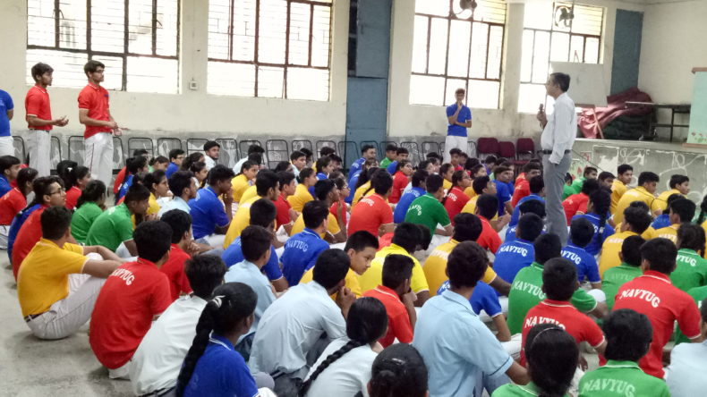 Legal Awareness Programme conducted by the Secretary New Delhi District at Navyug Sr. Sec. School, Moti Bagh, New Delhi on the topic of Sexual Violence Act on 04.07.2018.