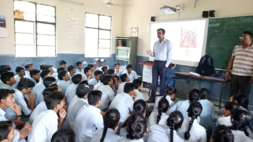 Legal Awareness Programme conducted by the Secretary New Delhi District at Navyug Sr. Sec. School Vinay Marg New Delhi, on the topic of Sexual Violence Act on 06.07.2018.