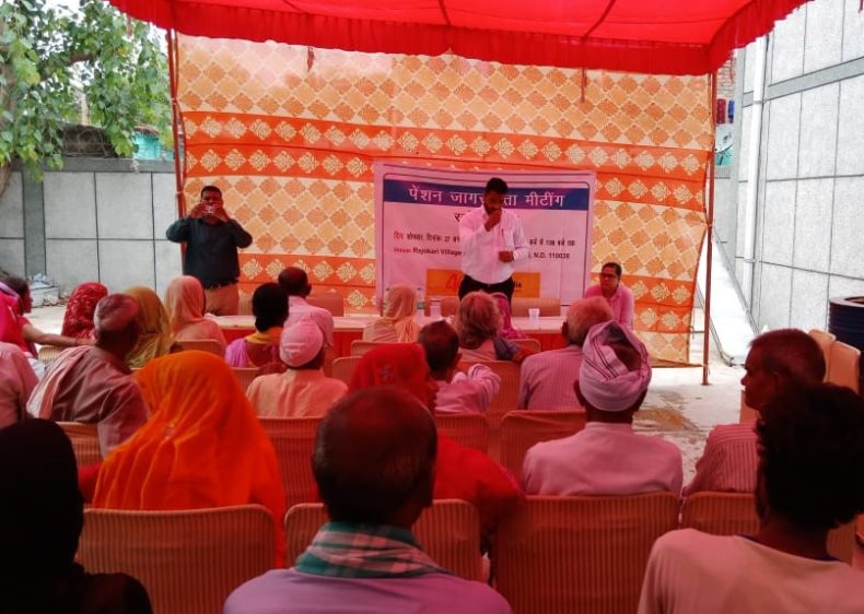 A Legal Awareness Programme was conducted on Pension Schemes and Rights of Senior Citizen Along with Help Age India at BSS Camp, Rajokiri Village on 27.08.2018.