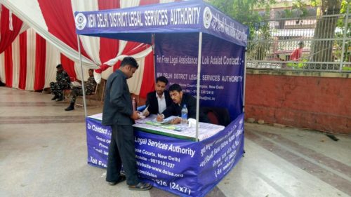 Help Desk on Free Legal Advice organised by New Delhi District Legal Services Authority from 15th to 18th Oct 2018 at Kali Bari Mandir, New Delhi.