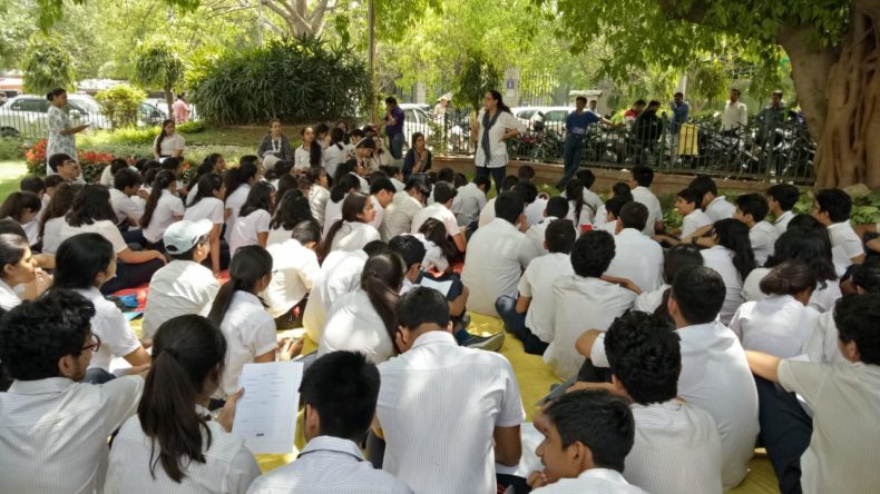 On 12.04.2019 New Delhi Distrtict Legal Services Authority Organised a visit for School Students from The Shri Ram School Aravali, Gurugram, in Patiala House Court Complex to Observe the Court Proceedings.