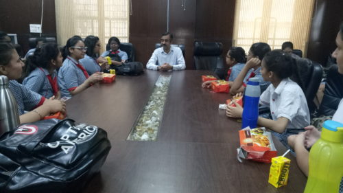 On 09.05.2019 NDDLSA Organised a visit for School Students from Sadhu Vaswani International School For Girls Shanti Niketan, New Delhi in PHC.