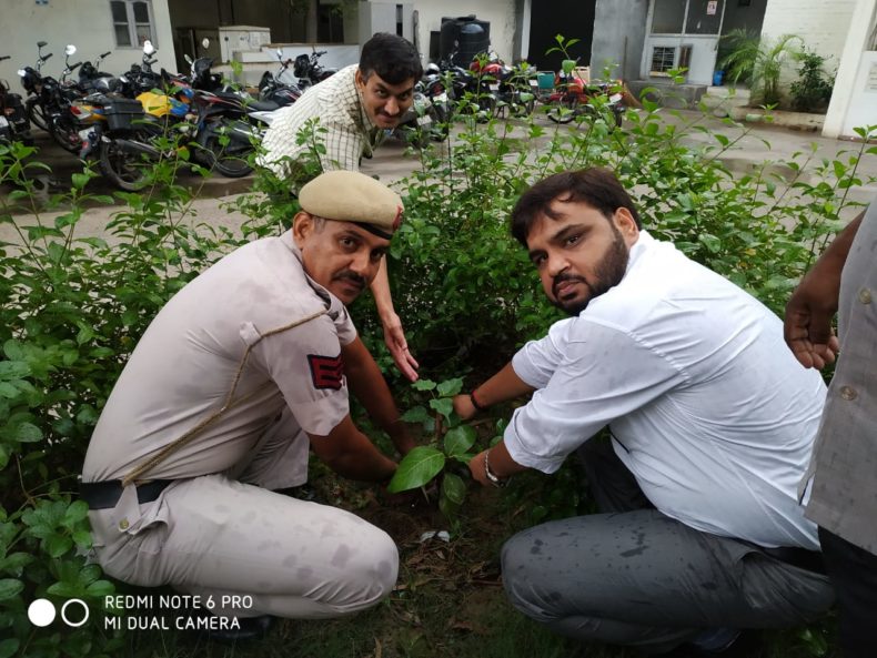 On 02.08.2019, on the Occasion of World Environment Day at Police Station-Naraina.