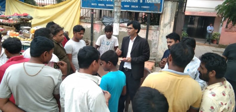 On 17.9.2019 NDDLSA Organised a LAP in Slum Areas of Shastri Market, South Campus.