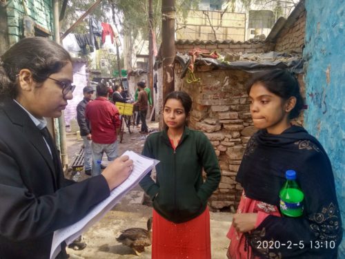 NDDLSA Organised Door to Door Campaign on 05.02.2020 at Nepali camp,D-Block, Vasant Vihar.