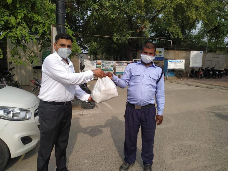 On 06.06.2020, NDDLSA under the aegis of DSLSA distributed Ration at Gate No.6, Pragati Maidan, New Delhi.