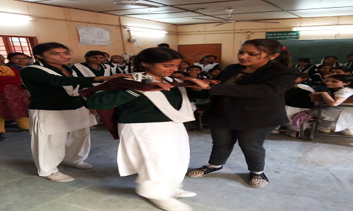 Techniques of Self Defence for Girl Student in GGSS, Mustafabad