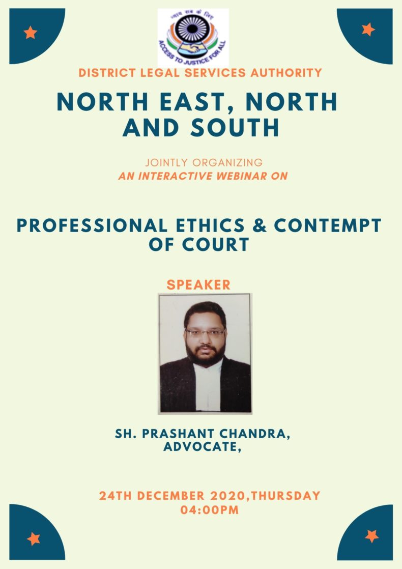 Webinar on Professional Ethics & Contempt of Court