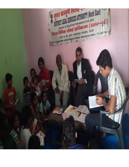 DLSA North-East, under the aegis of NALSA and DSLSA organized a legal awareness programme on the topic NALSA (Child Friendly Legal Services to Children and their Protection) Scheme, 2015 on 05.04.2023