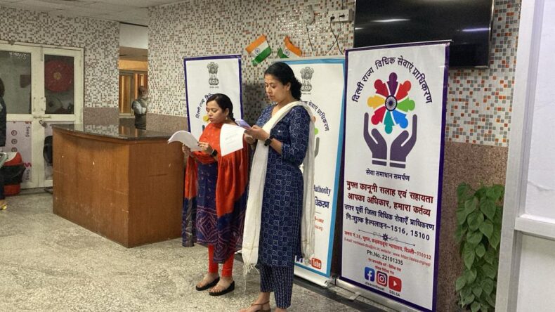 North East DLSA Celebrate Constitution Day with DLSA Shahdara and DLSA East. All Joined members read the preamble in Hindi as well as English. Ld Secretary East and Shahdara supervise the whole programme.