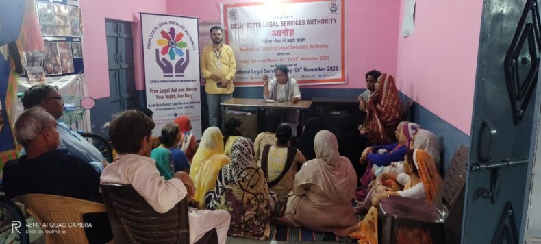 DLSA North-East, organize an ‘Awareness Session on Rights of Person with Disability’ along with Physiotherapy sessionin community at NGO – Chetnalaya: B-40, Janta Mazdoor Colony, NE Delhi