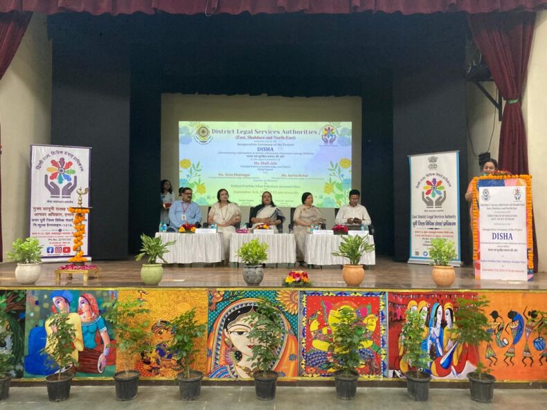 North East, Shahdara and East, District Legal Services Authorities  under the aegis of National Legal Services Authority and the DSLSA, in association with the Directorate of Education, Government of NCT, Delhi launched an awareness project for school of DoE, “DISHA- Disseminating Information to Secure wHolesome Awareness among children.