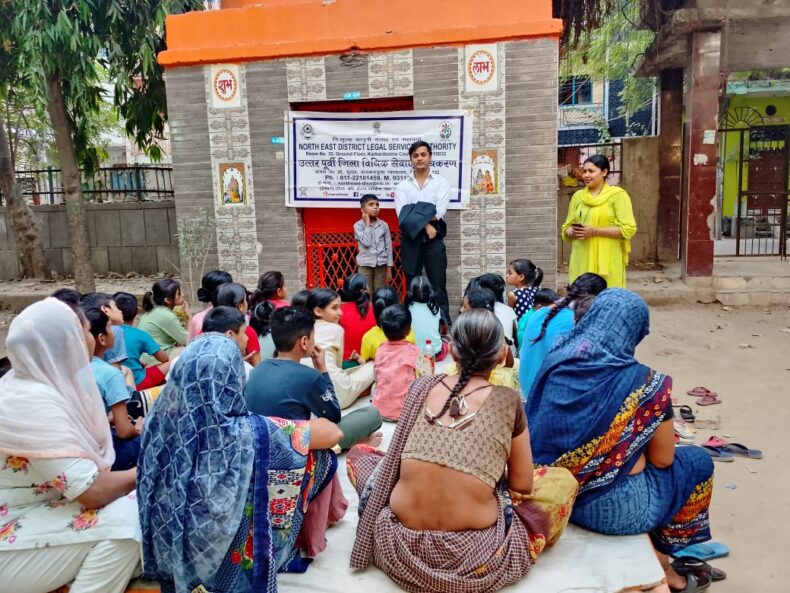 4.	DLSA North East was organised an awareness programme for Senior Citizens on the topic of “ maintenance and welfare of Senior Citizen  Act, 2007, Domestic Violence, child Labour and free and competent Legal aid”  on 23-04-2025 at  Billu Park,