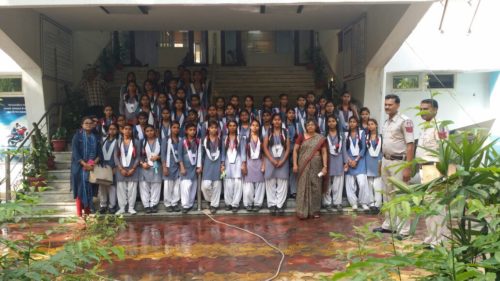 In compliance of directions of Ld. Executive Chairperson, Delhi State Legal Services Authority, a visit of school students (Sarvodaya Kanya Vidyalaya, Ashok Vihar, D-Block, Delhi) to the One Stop Center at Sanjay Gandhi Memorial Hospital, Police Station – Ashok Vihar and Rohini Court on 05.05.2018
