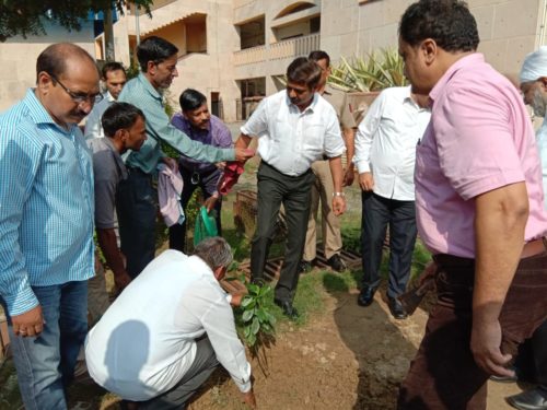 Plantation of trees at Rohini Court Complex, New Delhi on 11.09.2018, Ld. Judicial Officer posted at Rohini Courts, Delhi planted trees in the benign presence of Shri Rajnish Bhatnagar, Ld. District & Sessions Judge, North West District, Delhi