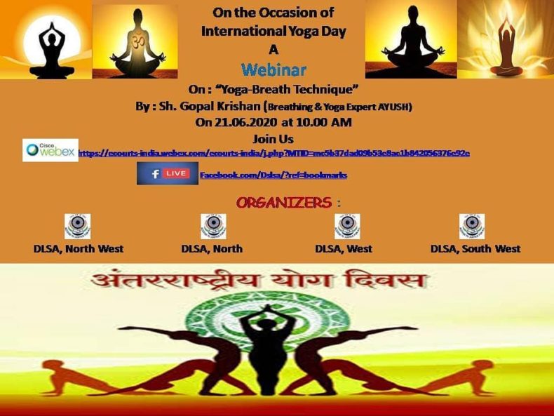 North, West& North-West, south West are jointly organized a webinar on “YOGA-A Breath Techniques”