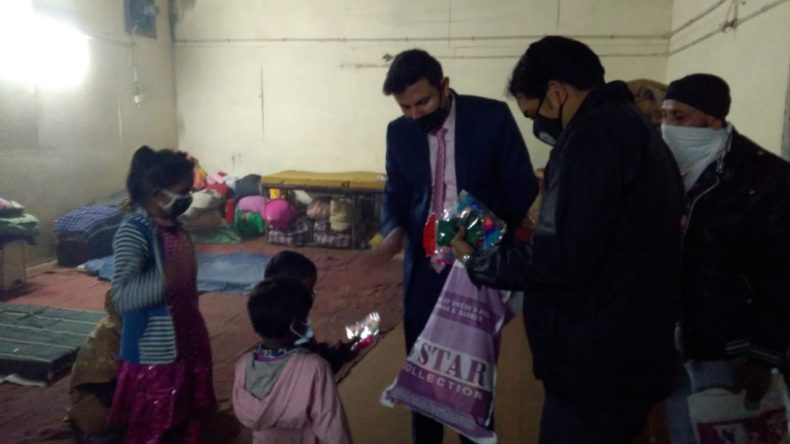 On 15.01.2021 Sh. Abhishek Kumar, Ld. Secretary,DLSA North-West District  Distributed woolen clothes in Night Shelter Homes