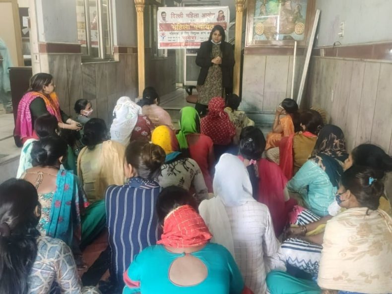 On 31.03.2021 Legal Awareness Program organized by DLSA North-WEST District at Mahila Panchyat Topic” Child Marriage”