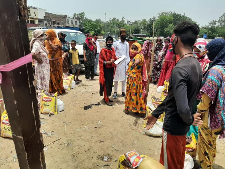 on 15.06.2021, North-West District Legal Services Authority organised “Legal awareness and food distribution program” at Ram leela Maidan, Sultanpuri.