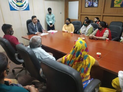 an  interaction with the legal aid beneficiaries on 16.03.2022