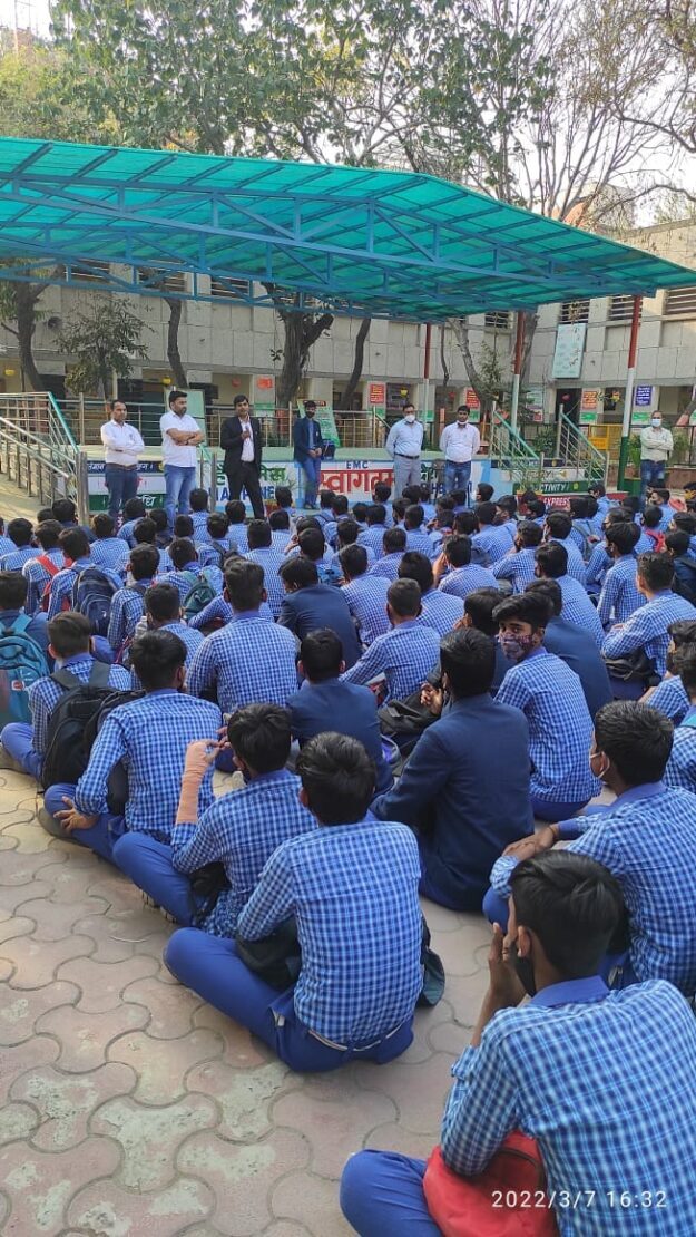 On 07.03.2022 North-West District Legal Services Authority (under the aegis of NALSA & DSLSA) organized a legal literacy programme for the students of  Govt. Boys Secondary School, Nithari Village, Delhi,  on the topic “Gender Equality”