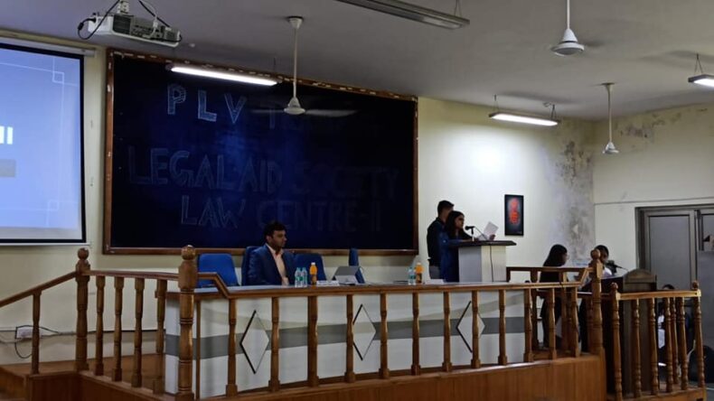 On 15.07.2022, Sh. Manish Jain, Ld. Secretary, DLSA NW delivered a lecture for the students of Law Centre-II at Moot Court Umang